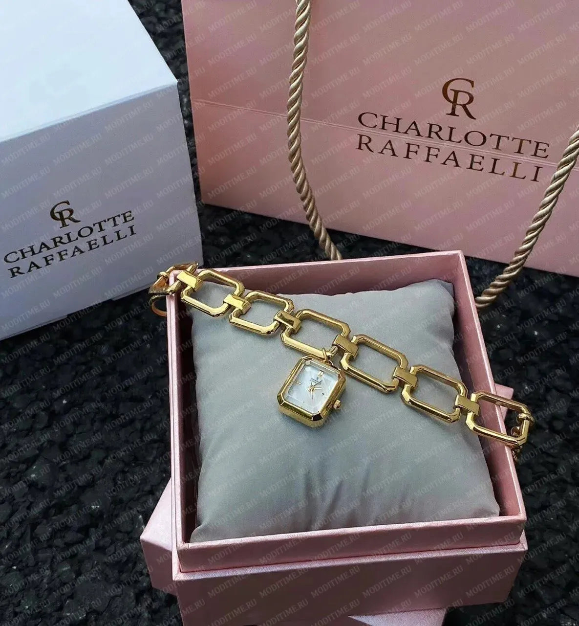 bracelet-montre bijou doré