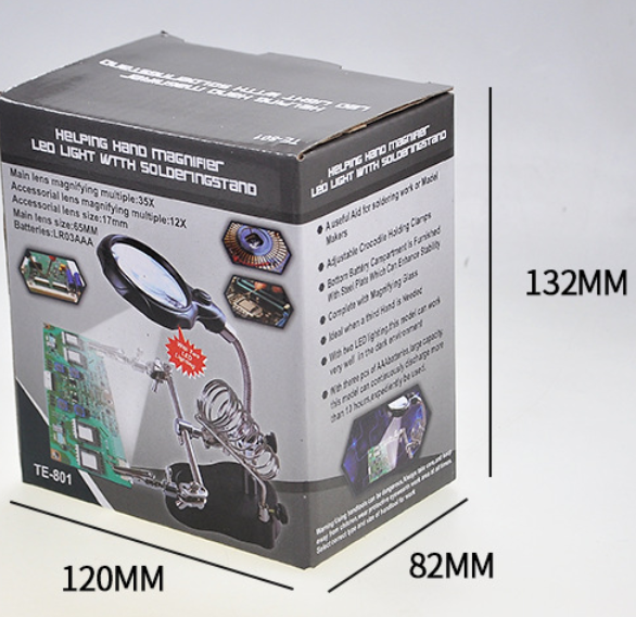 Support professionnel avec lentille grossissante