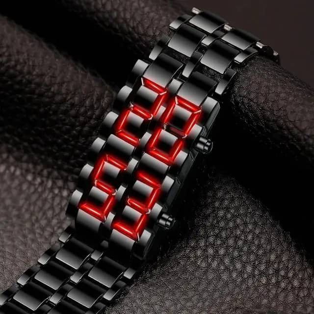 Montre Électrique En Acier Inoxydable