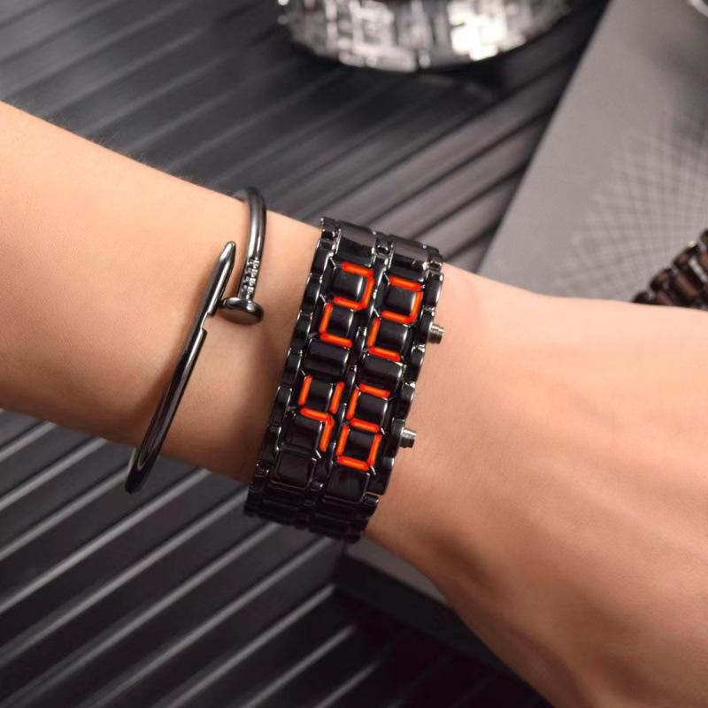 Montre Électrique En Acier Inoxydable