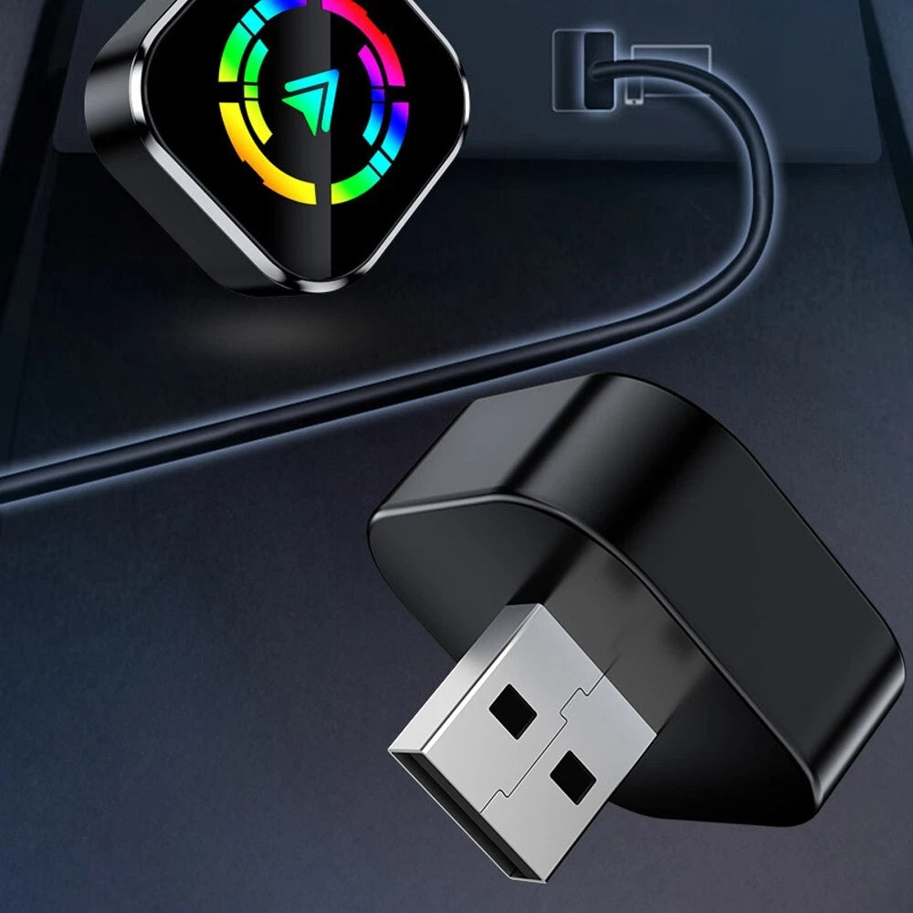 Adaptateur sans fil 2-en-1 pour iPhone et Android Car