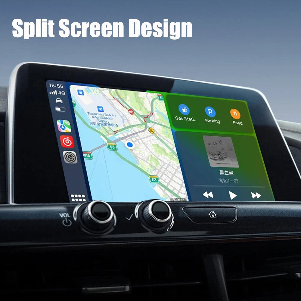 Adaptateur sans fil 2-en-1 pour iPhone et Android Car