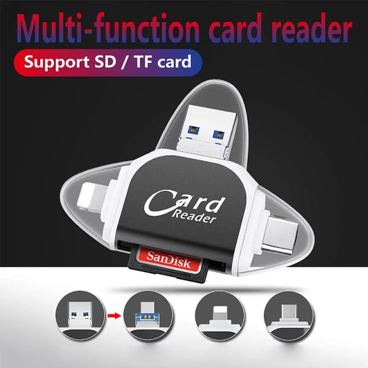 Lecteur de cartes universel 4 en 1