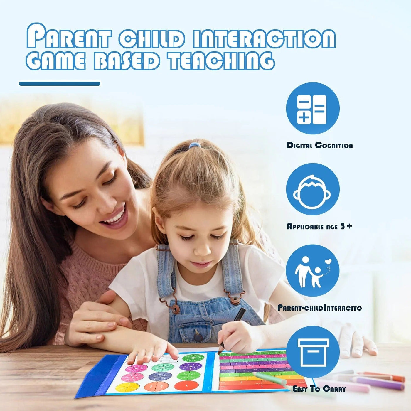 Puzzle magnétique de fractions