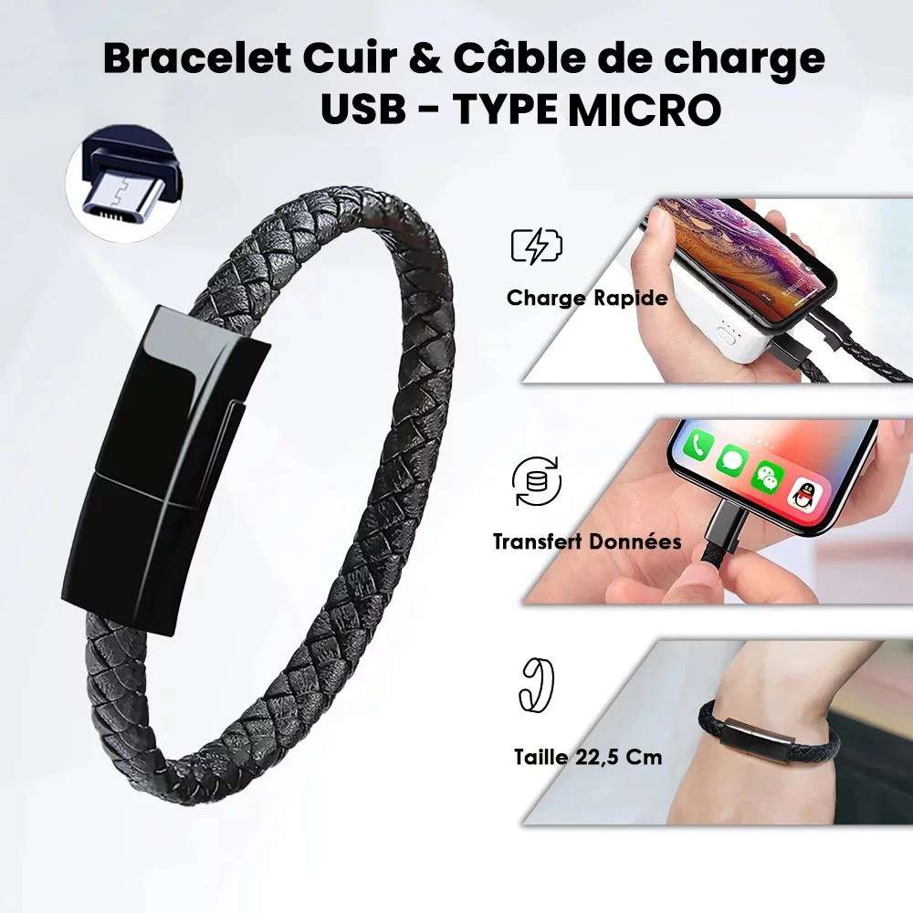 bracelet chargeur portable USB