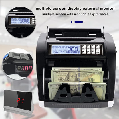 Machine de comptage de monnaie multinationale avec écran LCD