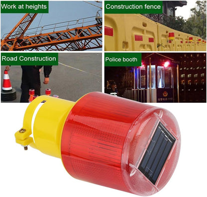 Feu de signalisation LED solaire avec fonction clignotante