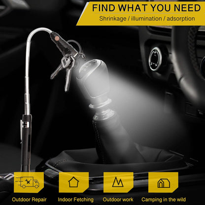 Lampe torche télescopique magnétique multifonctionnelle