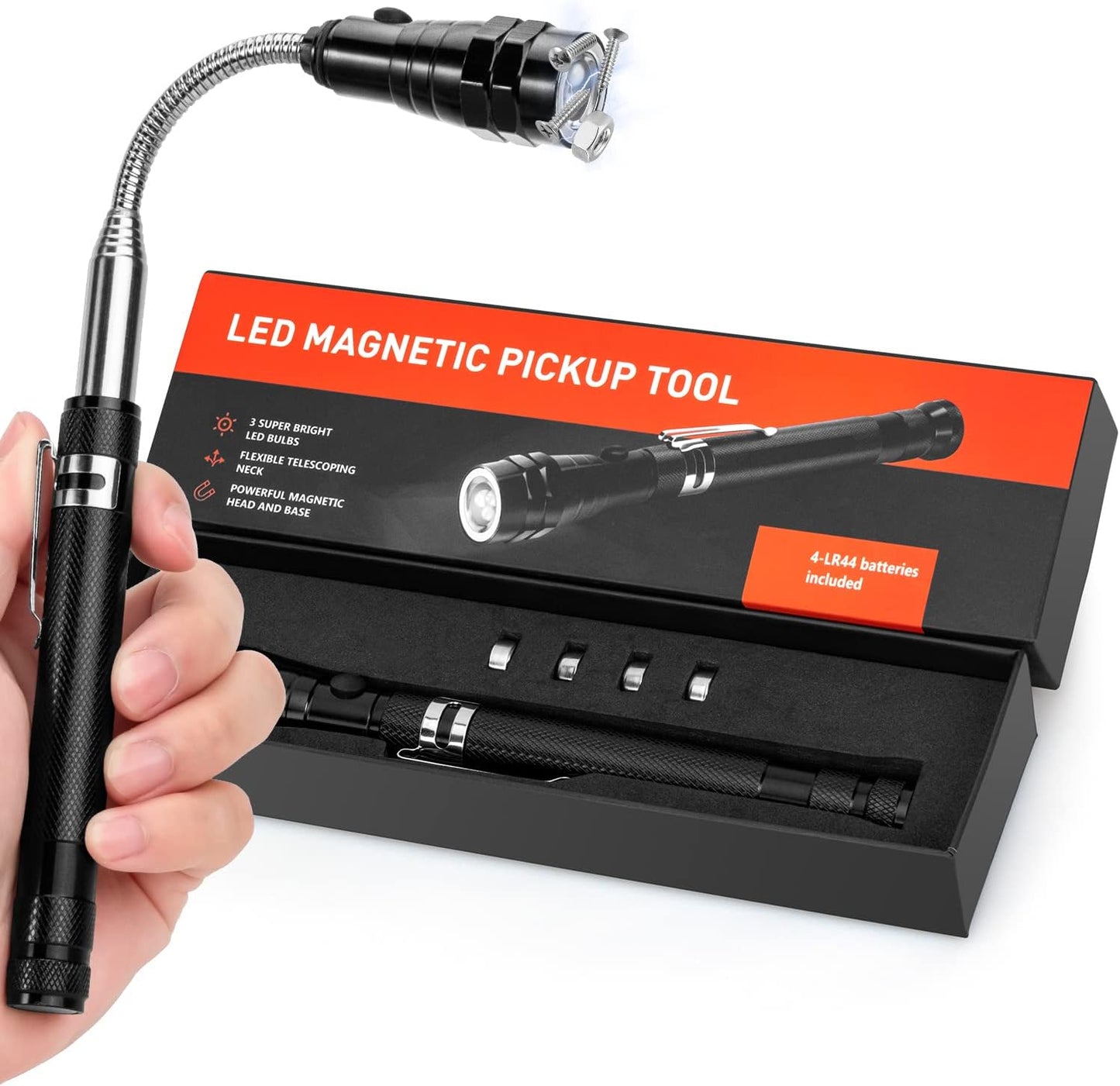 Lampe torche télescopique magnétique multifonctionnelle