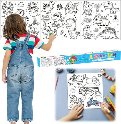 Rouleau de papier à dessin et coloriage pour enfants | 3 mètres