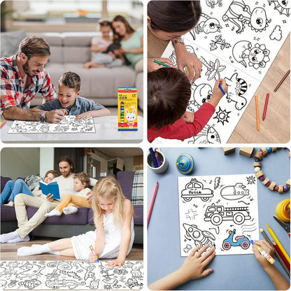 Rouleau de papier à dessin et coloriage pour enfants | 3 mètres