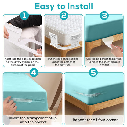 Lot de 4 Pinces de Draps avec Verrouillage