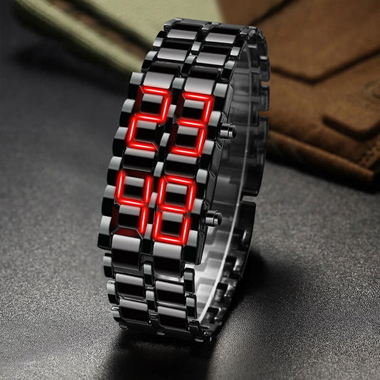 Montre Électrique En Acier Inoxydable