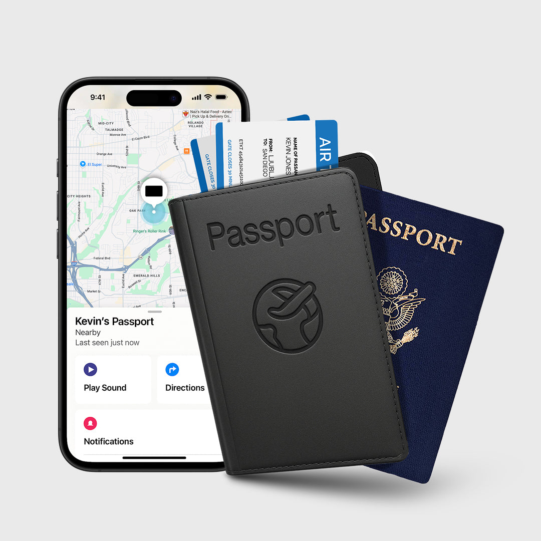 Étui de passeport traçable