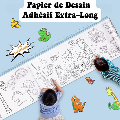 Rouleau de papier à dessin et coloriage pour enfants | 3 mètres