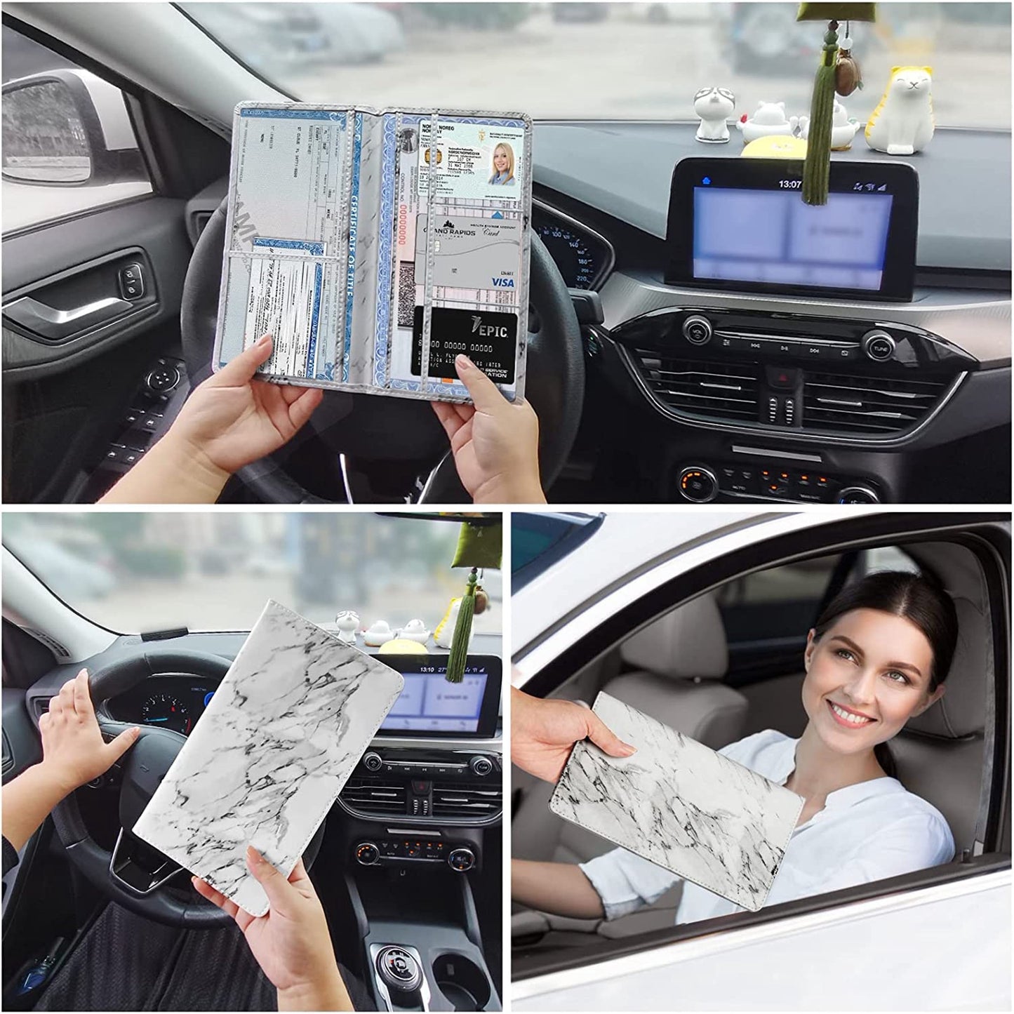 Organiseur de documents de voiture