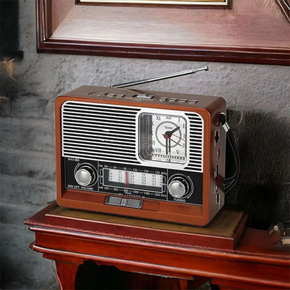 Réveil solaire LED Bluetooth avec lampe torche et radio