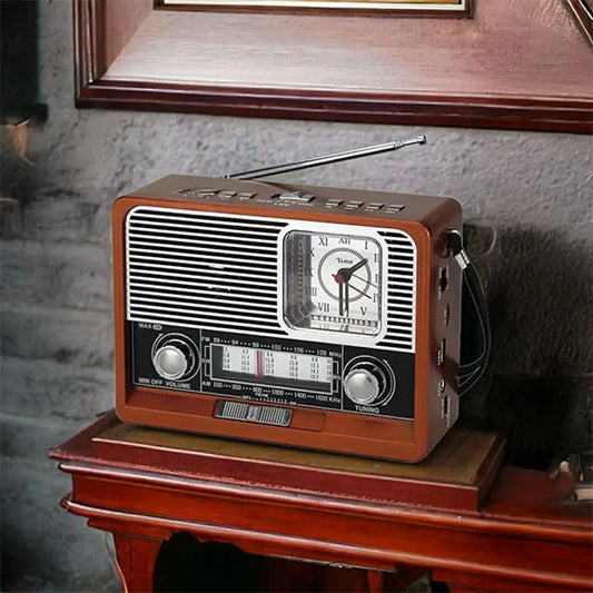 Réveil solaire LED Bluetooth avec lampe torche et radio