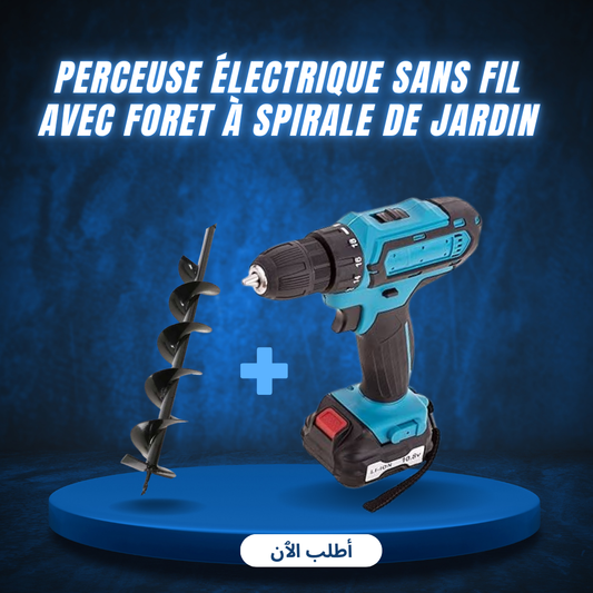 Perceuse Électrique Sans Fil Avec Foret à spirale de jardin