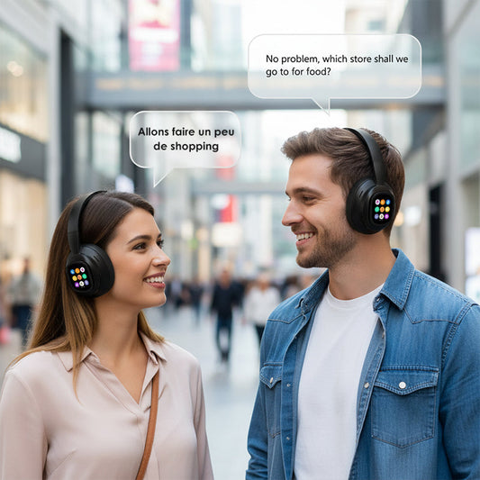 Casque Bluetooth AI avec écran LCD