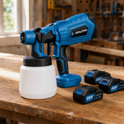 Pistolet à peinture électrique sans fil avec 3 batteries 48 V