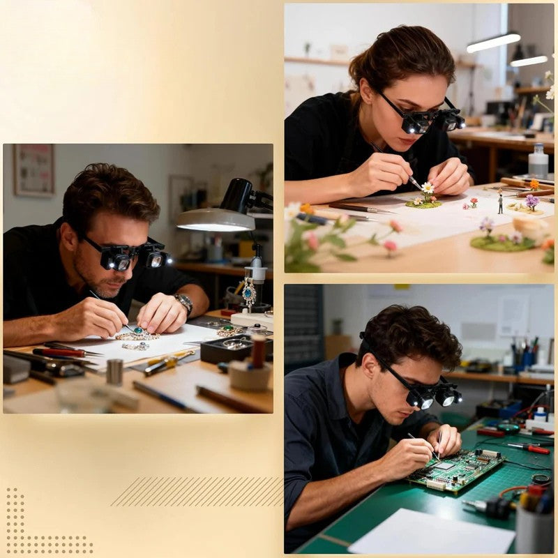 Lunettes Grossissantes LED